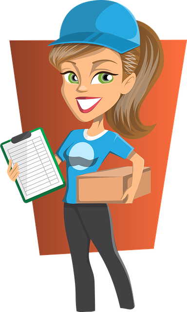 graphics illustration of a courier delivering the kiwico box