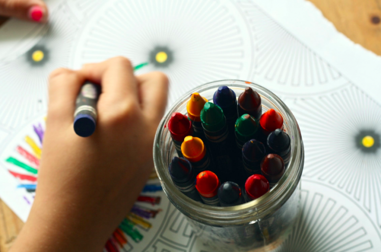 drawing ideas for kids: arts and crafts child close up color