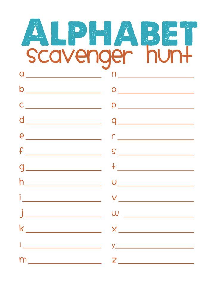 Alphabet Scavenger Hunt