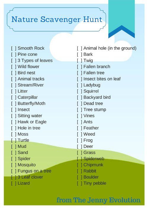 Nature Scavenger Hunt