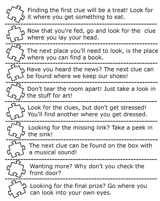 Scavenger Hunt Around the House