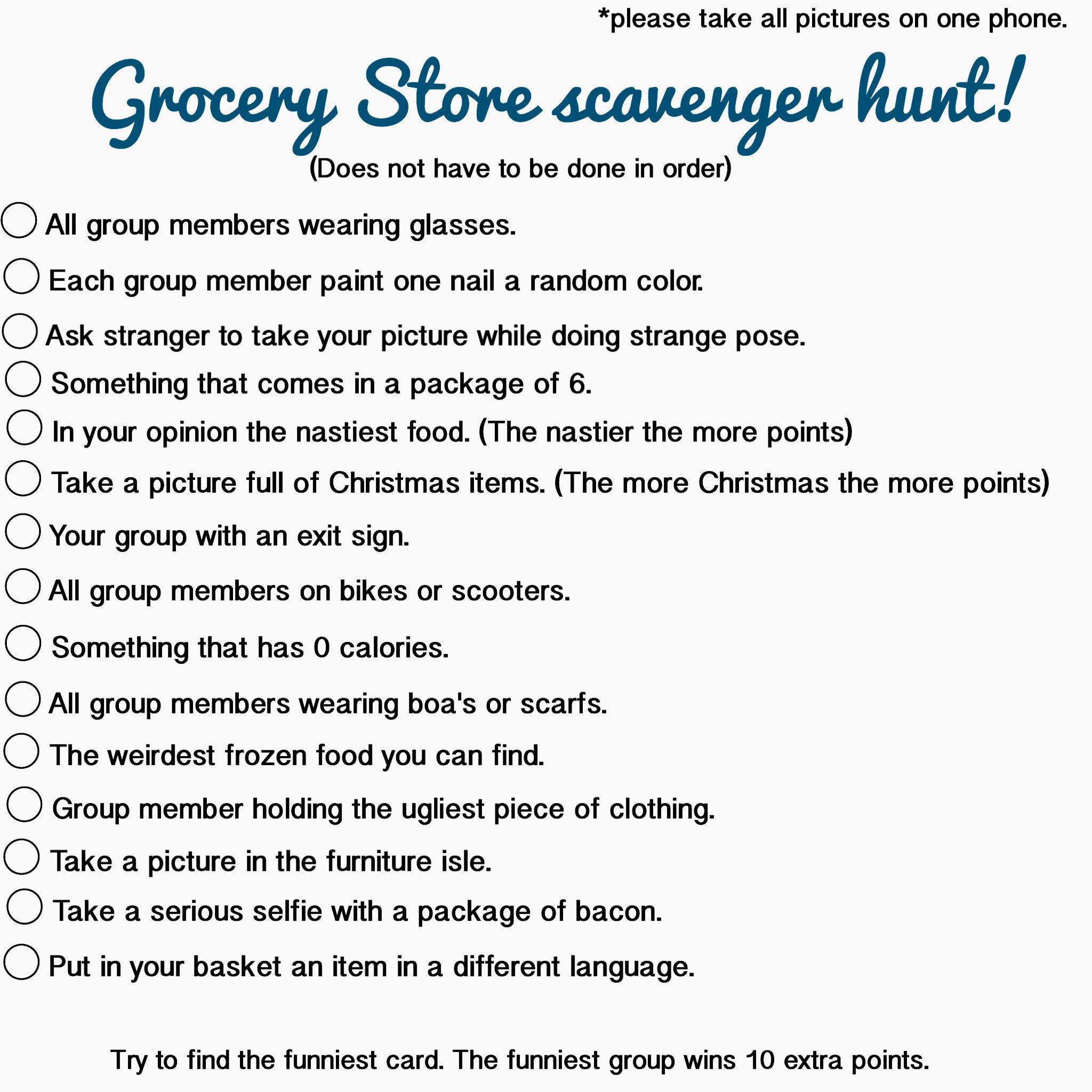 Weekly Shopping Trip Turned Scavenger Hunt