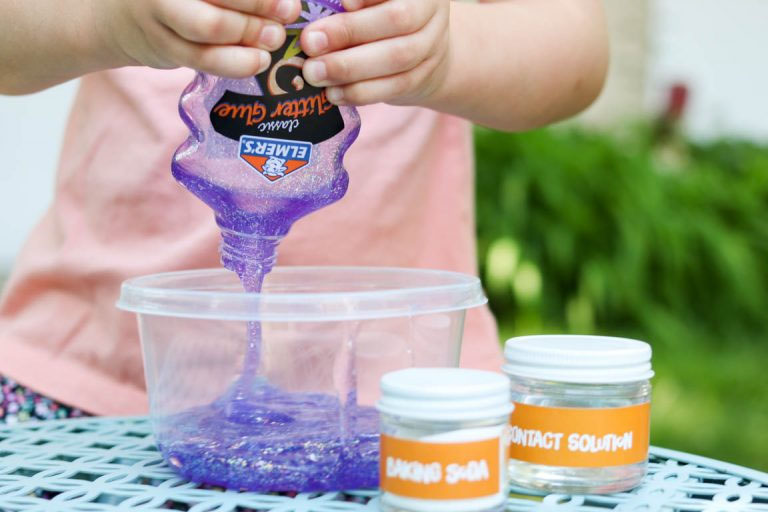 child making a slime