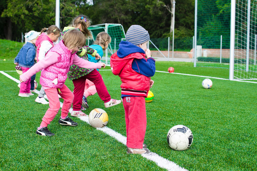 kids playing soccer