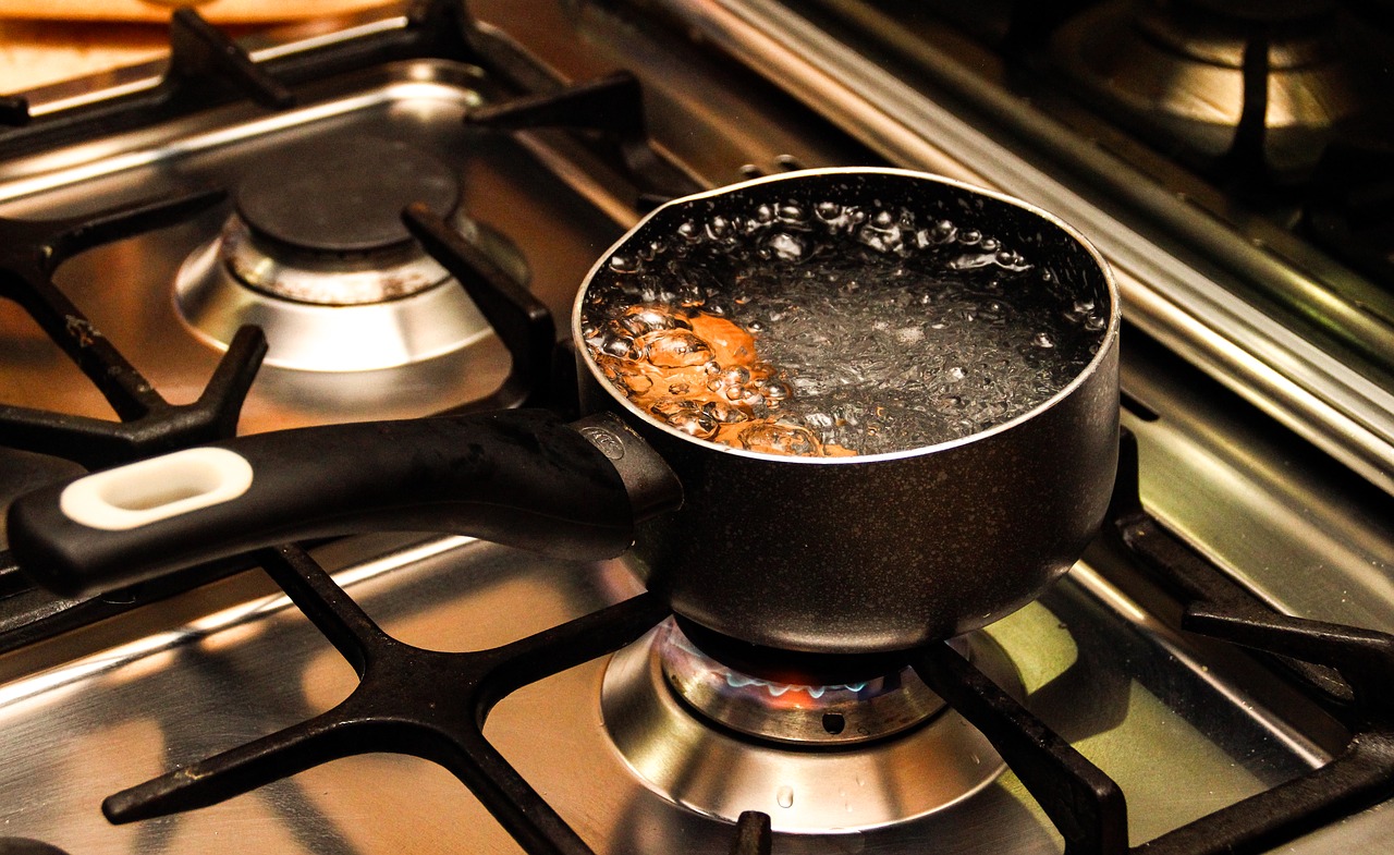 Boiling Water on the pat