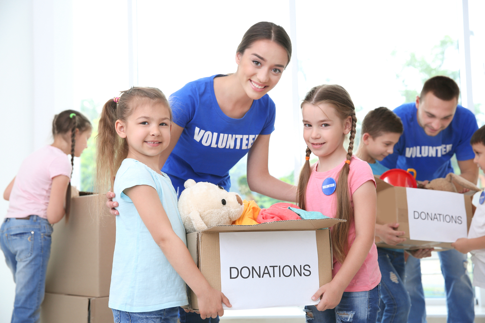 Teaching kids importance of donating